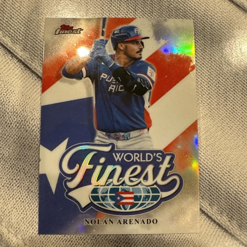 2026 Topps Finest #WF-29 Nolan Arenado WORLD'S FINEST Refractor - PUERTO RICO